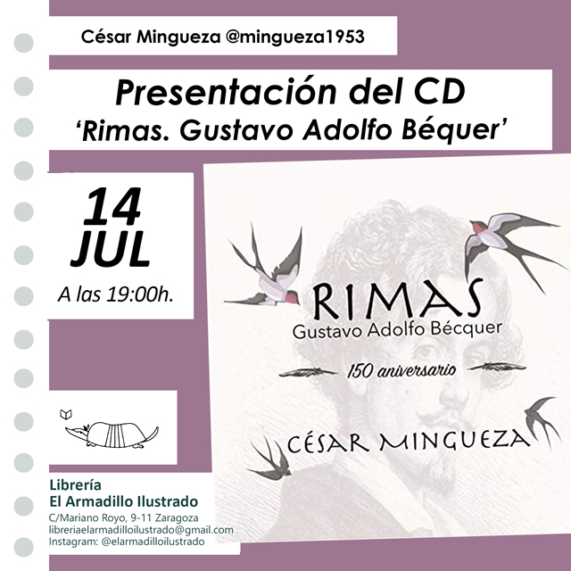 Presentación concierto del disco de César Mingueza 'Rimas. Gustavo Adolfo Bécquer'.
